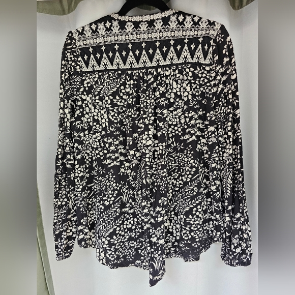 Lucky Brand Blouse Women Large Cotton Blend - Picture 5 of 5